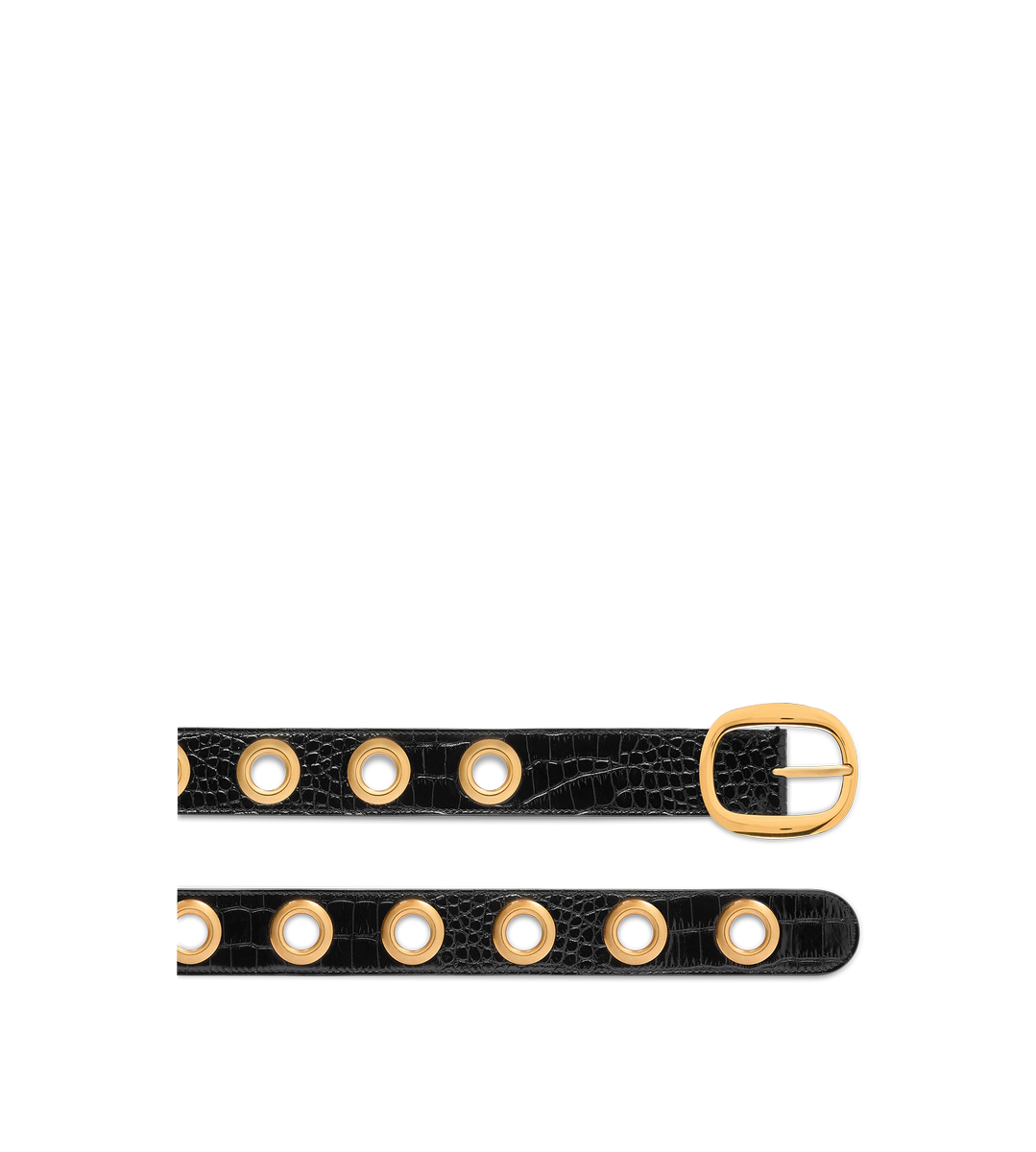 CINTURÓN ÚRSULA DE PIEL DE COCODRILO ESTAMPADA BRILLANTE