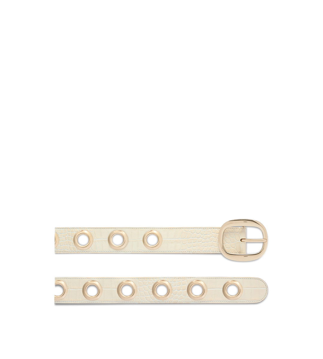 CINTURÓN ÚRSULA DE PIEL DE COCODRILO ESTAMPADA BRILLANTE