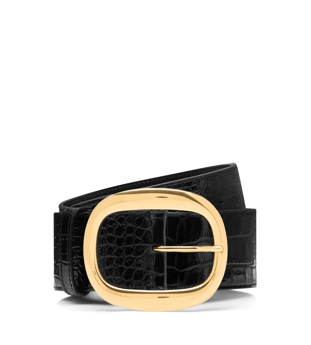 CINTURÓN ÚRSULA DE PIEL DE COCODRILO ESTAMPADA BRILLANTE