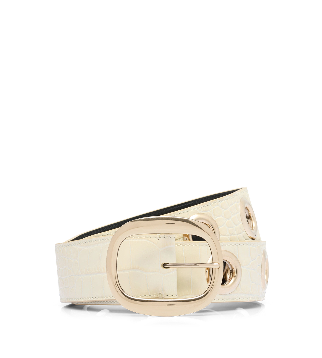CINTURÓN ÚRSULA DE PIEL DE COCODRILO ESTAMPADA BRILLANTE