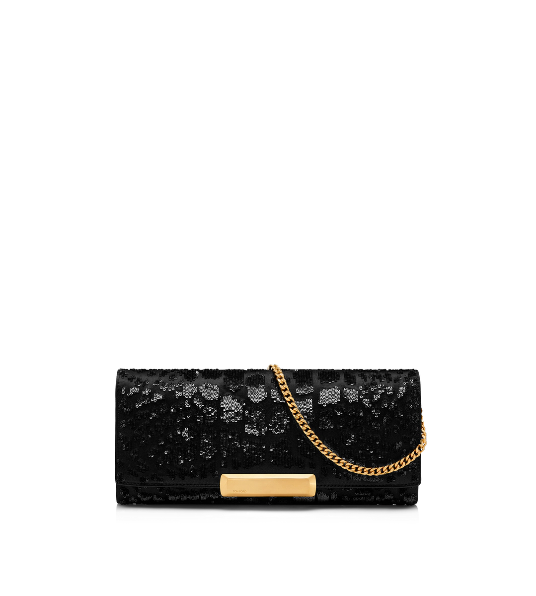 CLUTCH DE BARRA CON BORDADO DE LENTEJUELAS EFECTO COCODRILO