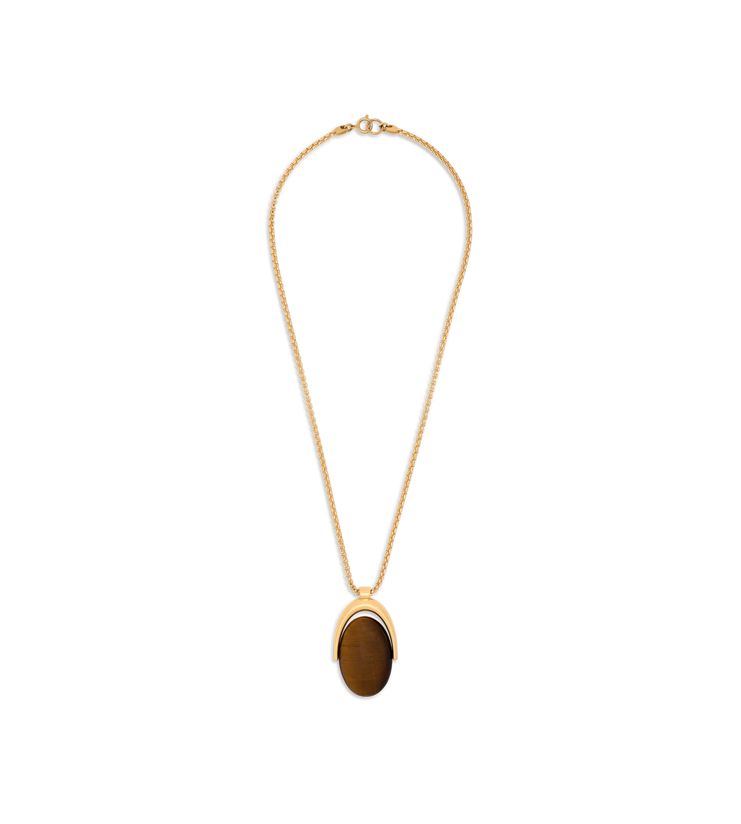 COLLAR ANGÉLICA DE LATÓN Y OJO DE TIGRE