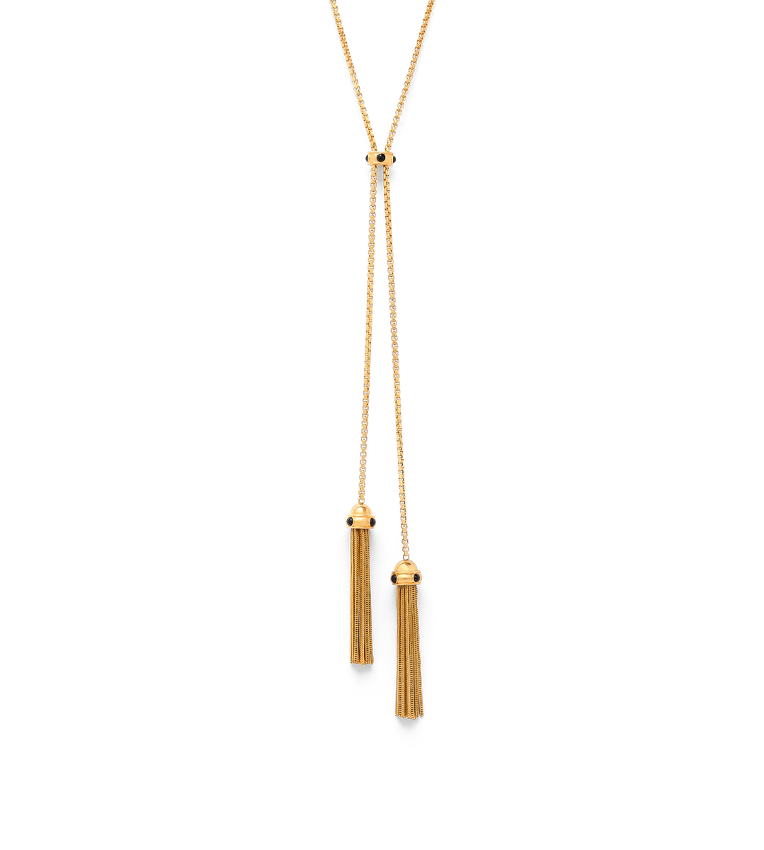 COLLAR DE LAZO CON CABUJÓN DE LATÓN Y CRISTAL