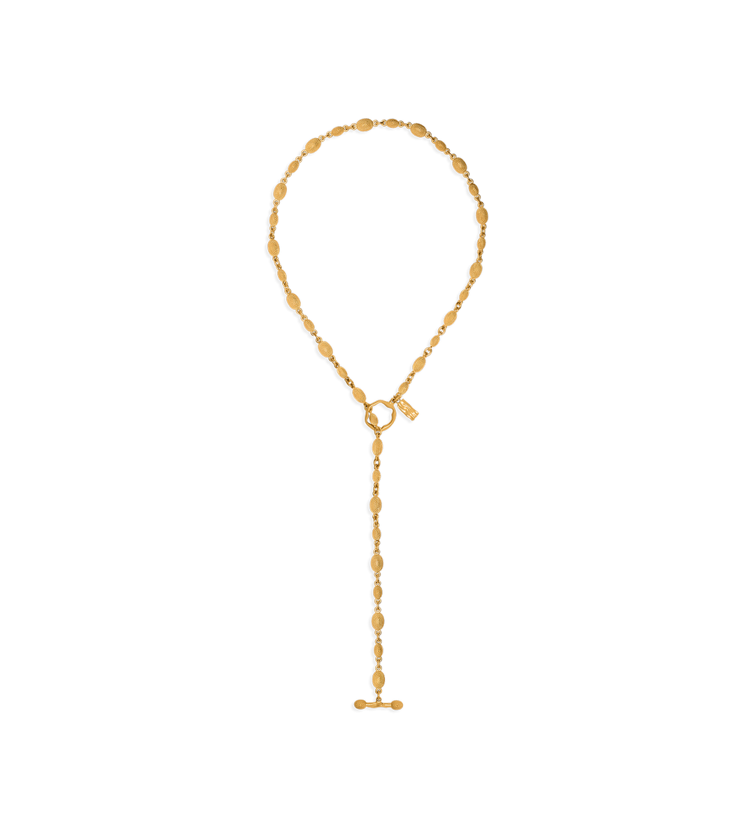 COLLAR GRACE LARIAT DE LATÓN DORADO VINTAGE