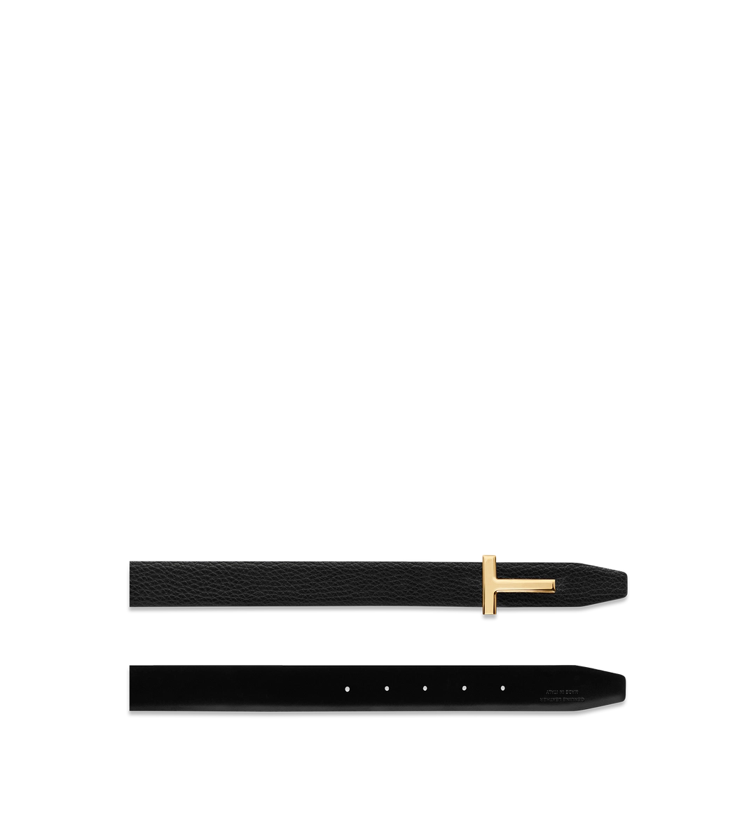 CORREA REVERSIBLE EN T DE CUERO FLOR Y CUERO LISO 30 MM