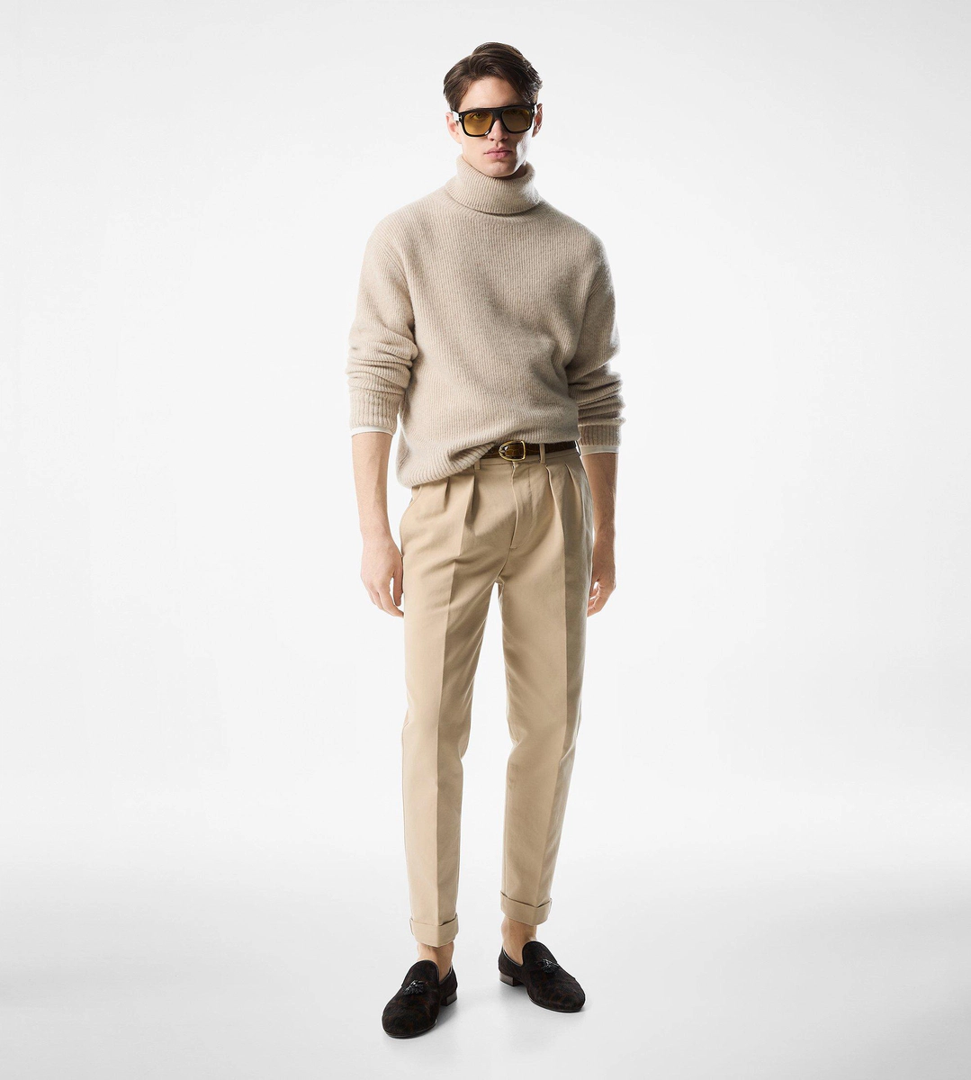 CUELLO VUELTO DE SEDA Y CACHEMIRA CEPILLADA