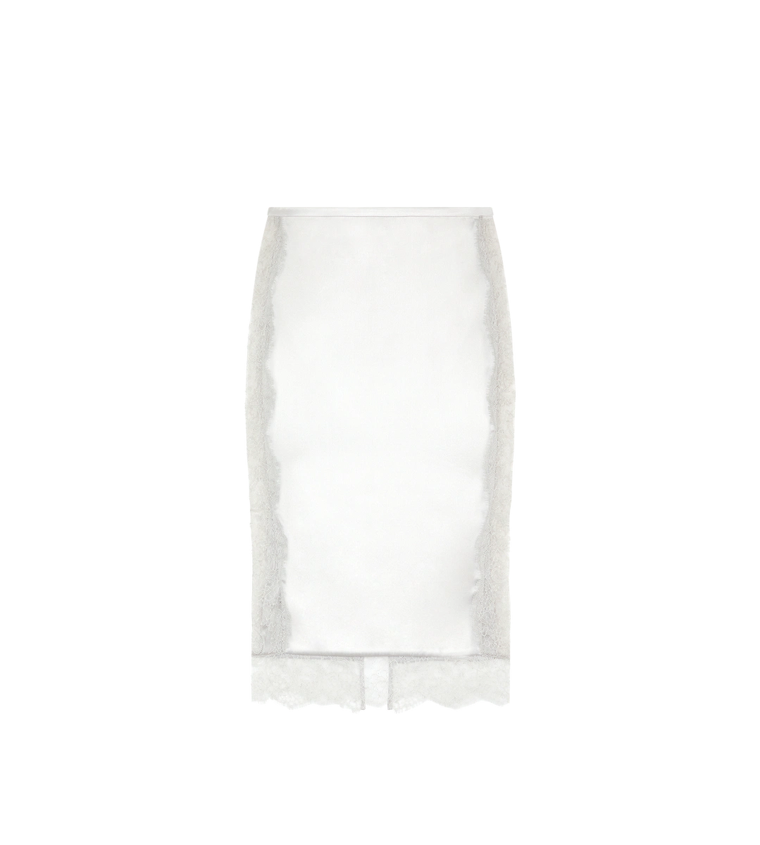 FALDA HASTA LA RODILLA CON INSERCIONES DE ENCAJE