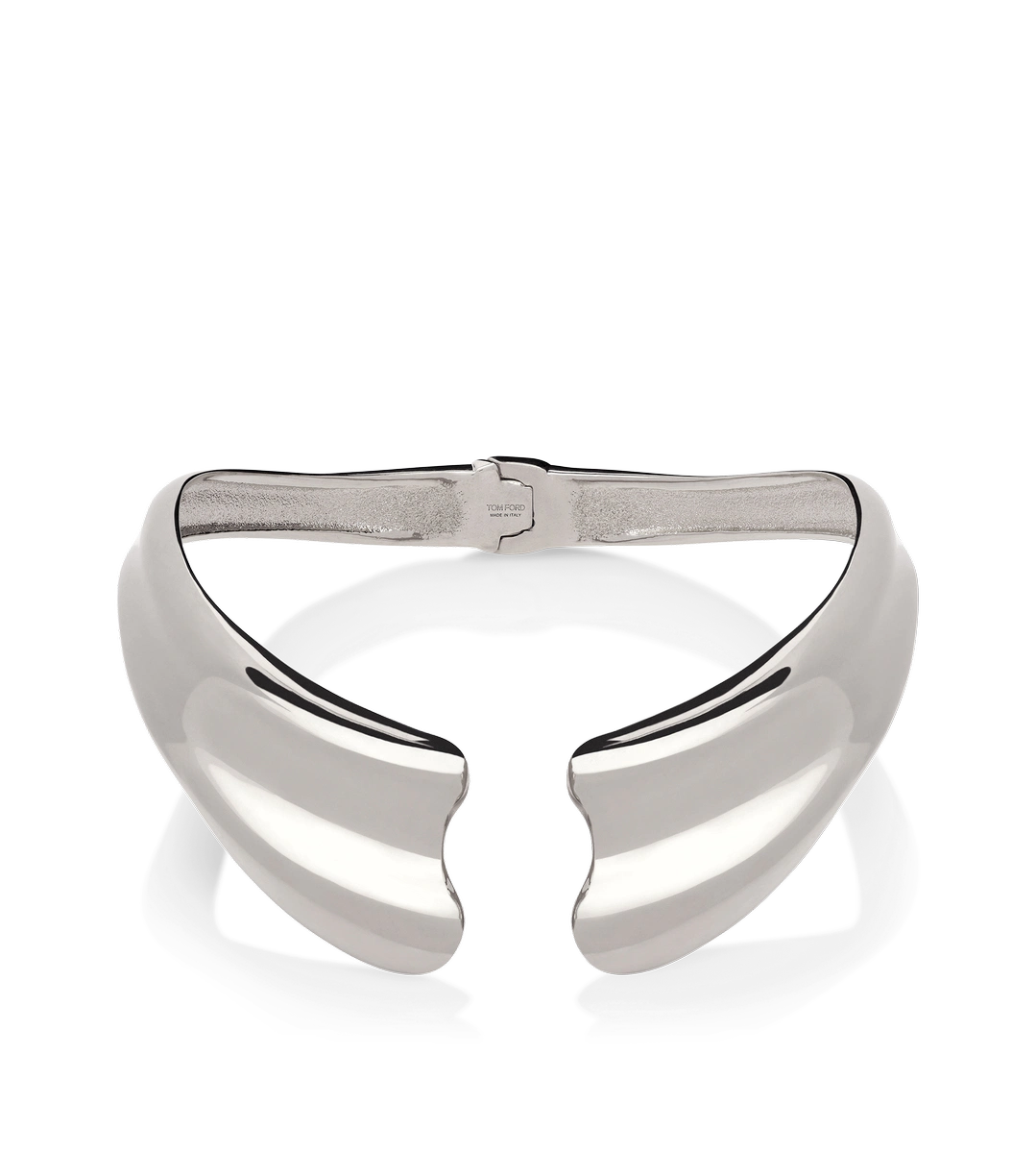 GARGANTILLA LIZA DE LATÓN PLATEADO