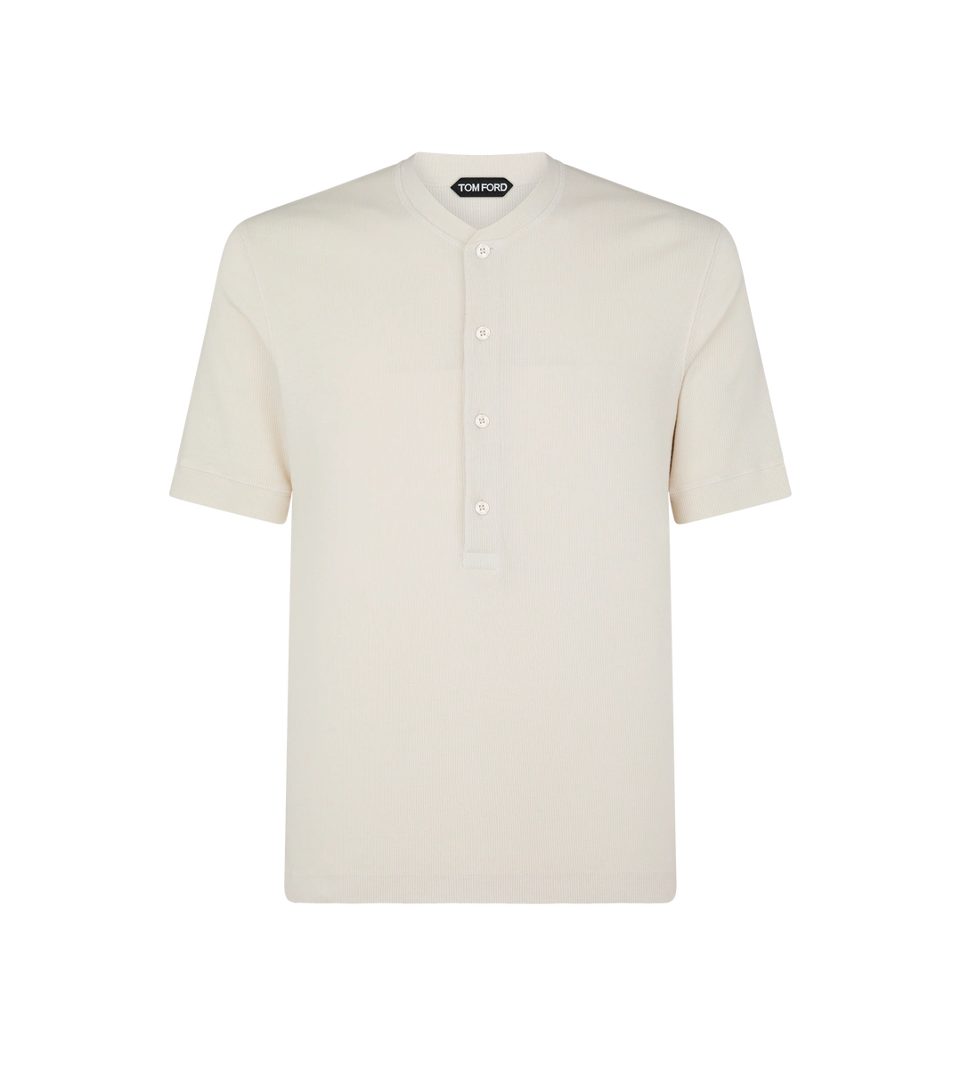 HENLEY DE ALGODÓN MODAL ACANALADO DE MANGA CORTA