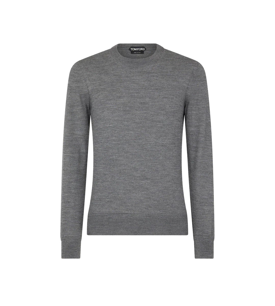 Jersey de cuello redondo de merino de calibre fino