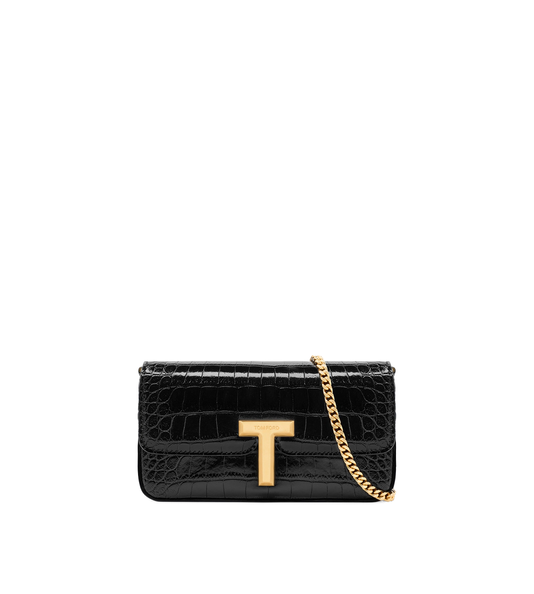 MINI BOLSO WALLIS DE PIEL DE COCODRILO ESTAMPADA BRILLANTE