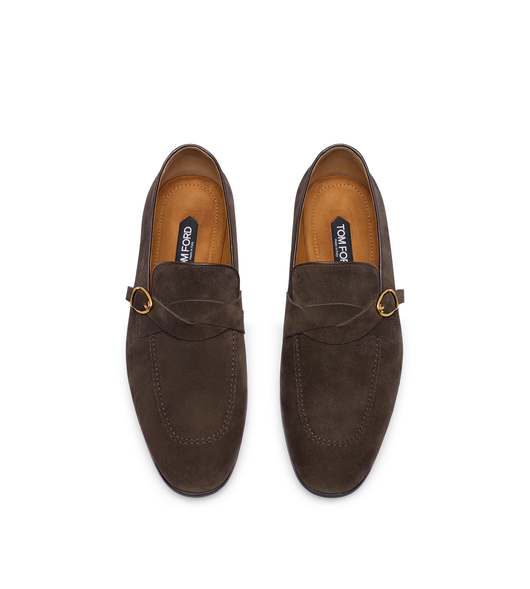 MOCASÍN GIGI DE ANTE CON HEBILLA Y BANDA RETORCIDA