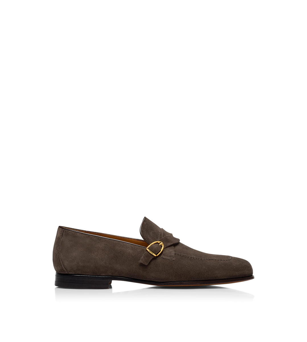 MOCASÍN GIGI DE ANTE CON HEBILLA Y BANDA RETORCIDA