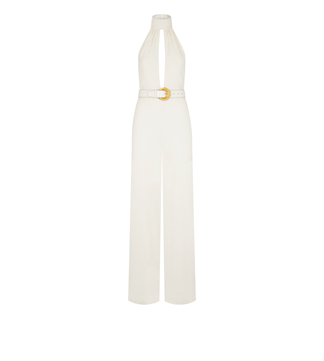 MONO CON CINTURÓN Y CUELLO HALTER DE SABLE