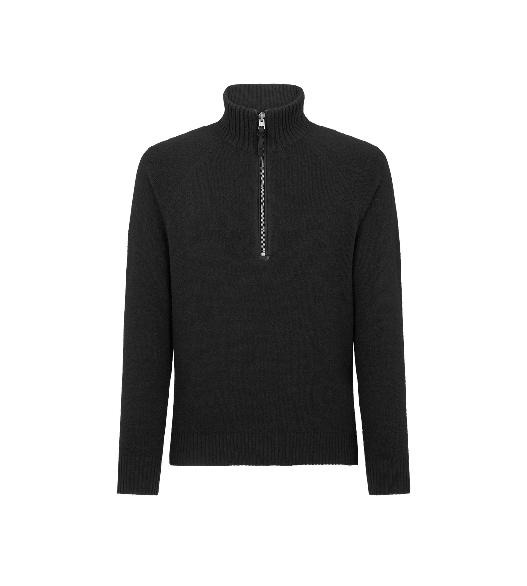 Media cremallera de lana de cordero y cachemira