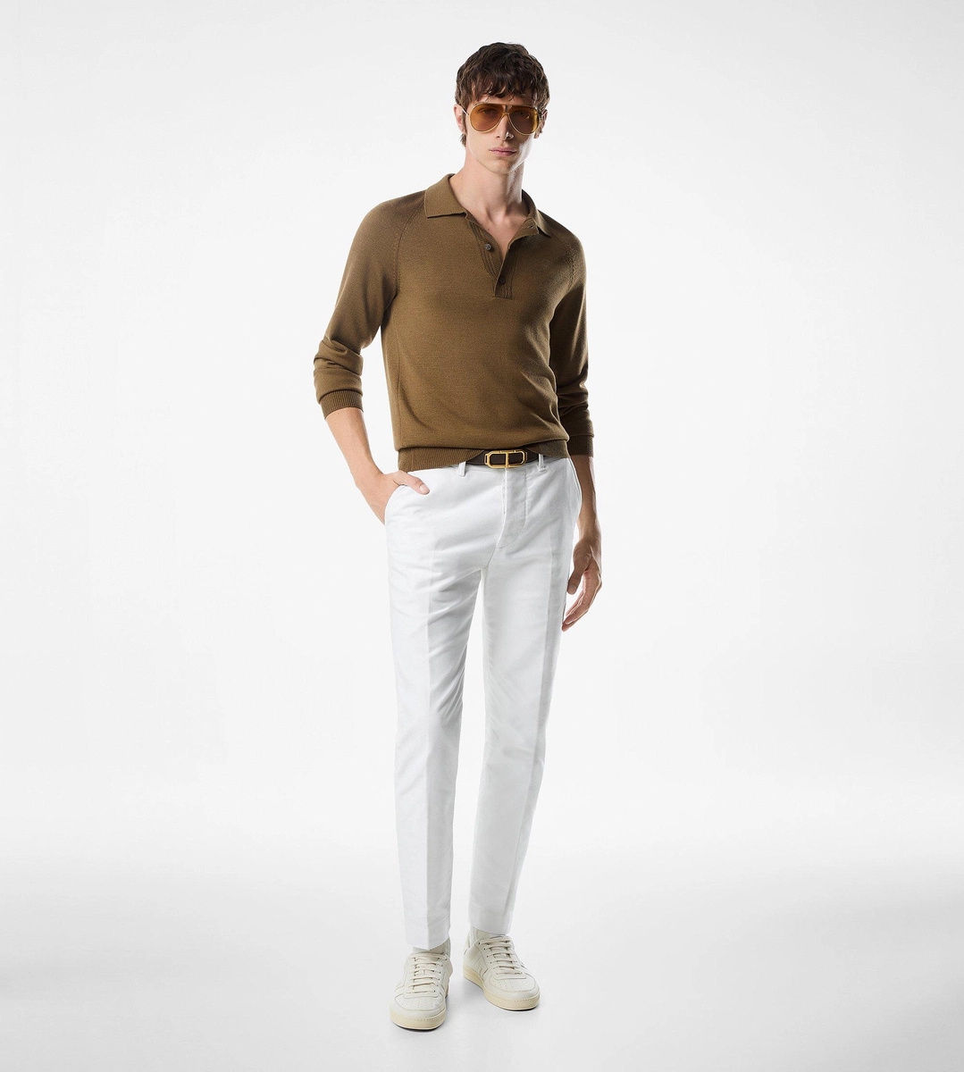 PANTALÓN CHINO DE SATÉN DE ALGODÓN