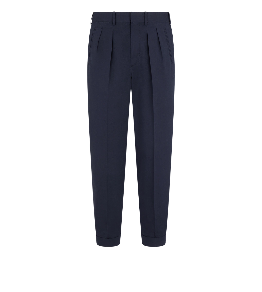 PANTALÓN DE POPELINA FLUIDA CON DOBLE PINZA