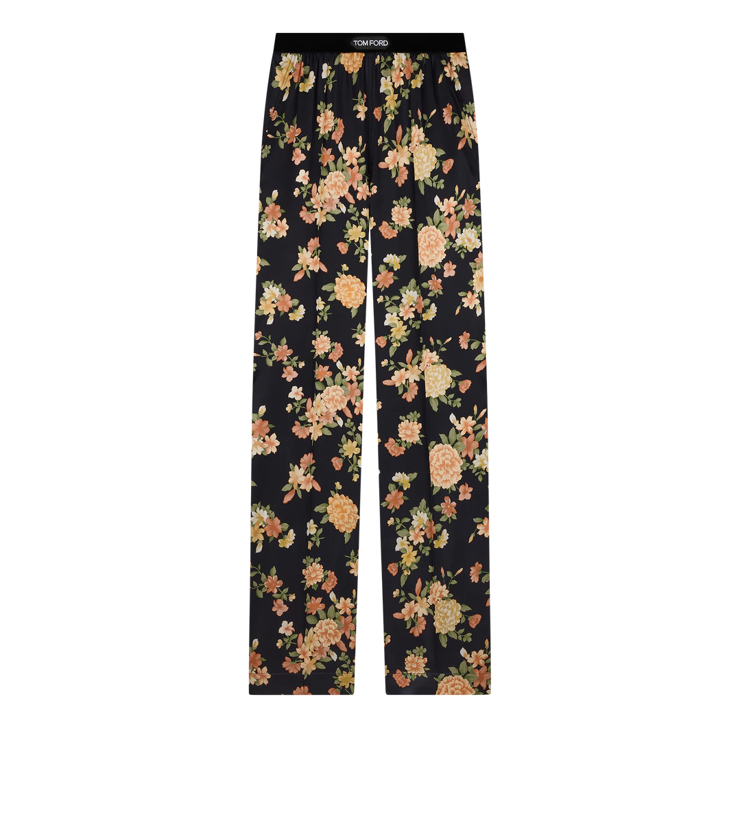 PANTALONES DE PIJAMA CON ESTAMPADO FLORAL DE SEDA DE LA CASA