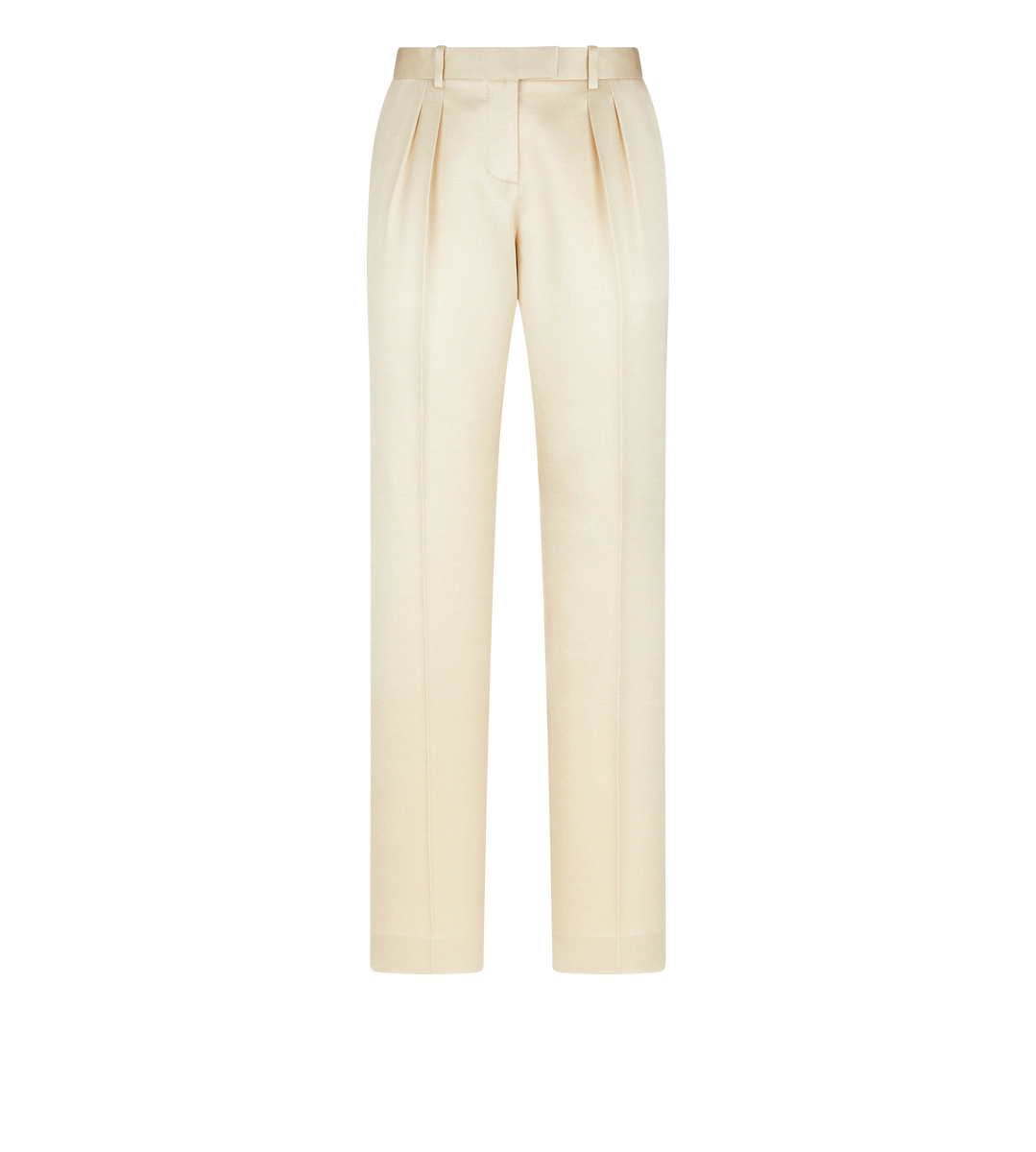 PANTALONES PLISADOS DE SARGA DE LANA Y SEDA - PANTALONES PLISADOS DE SARGA DE LANA Y SEDA