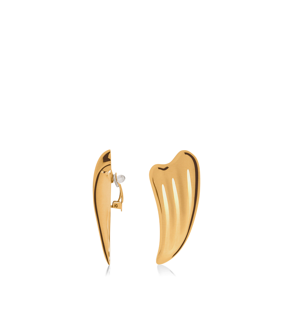 PENDIENTES LIZA DE LATÓN DORADO VINTAGE