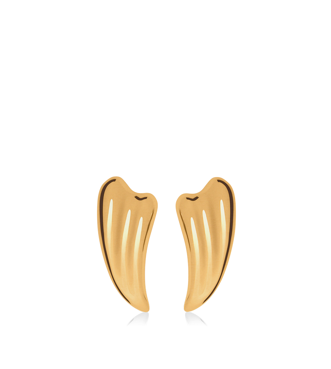 PENDIENTES LIZA DE LATÓN DORADO VINTAGE