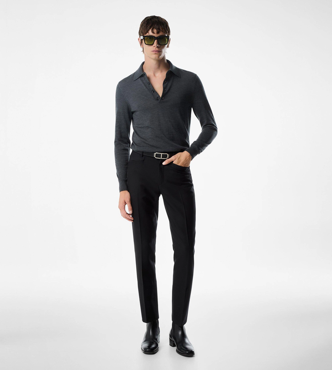 POLO DE LANA PURA DE CALIBRE FINA