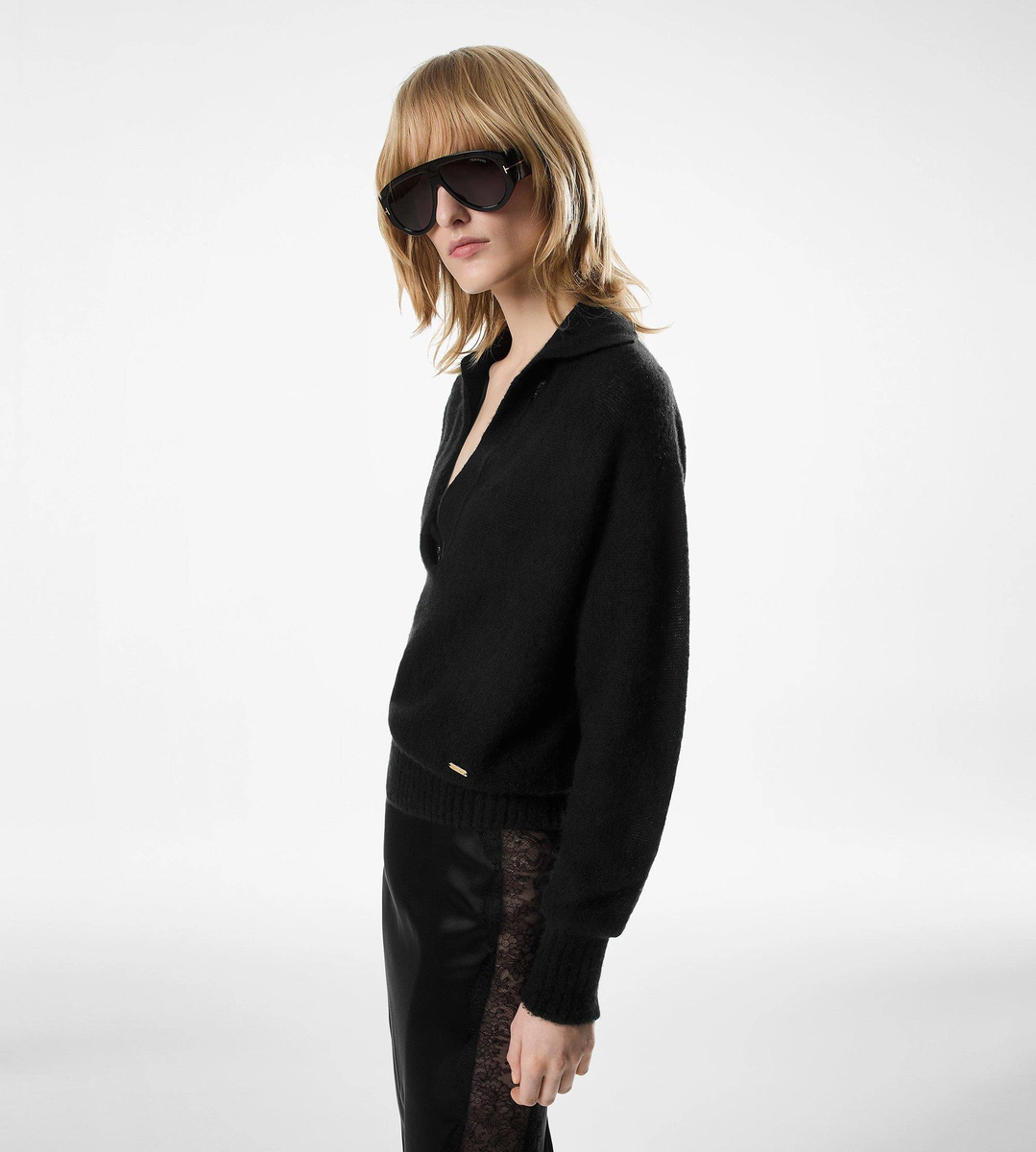 POLO DE SEDA Y CACHEMIRA DE MANGA LARGA