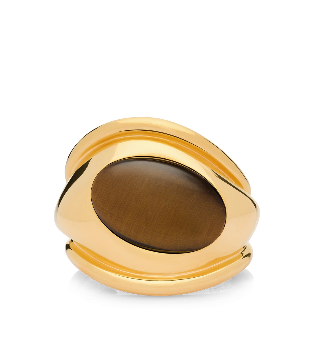 PULSERA ANGÉLICA DE LATÓN Y OJO DE TIGRE