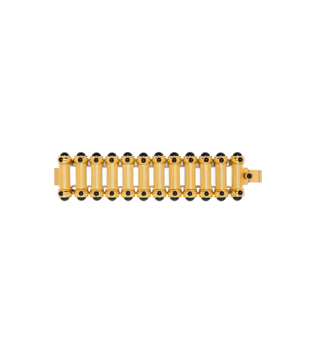 PULSERA DE CABUJONES DE LATÓN Y CRISTAL