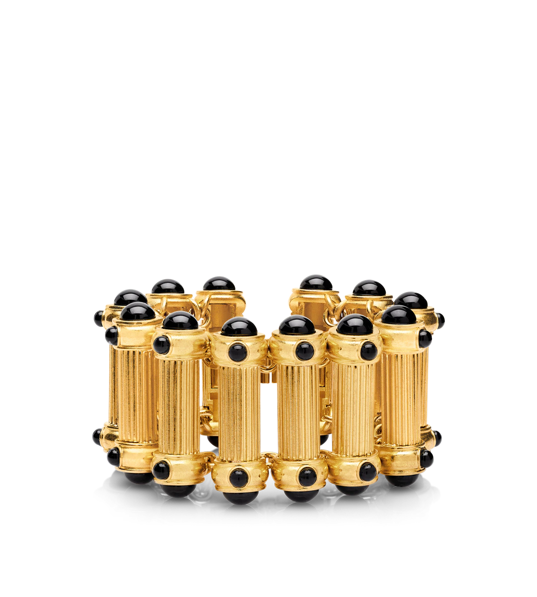 PULSERA DE CABUJONES DE LATÓN Y CRISTAL