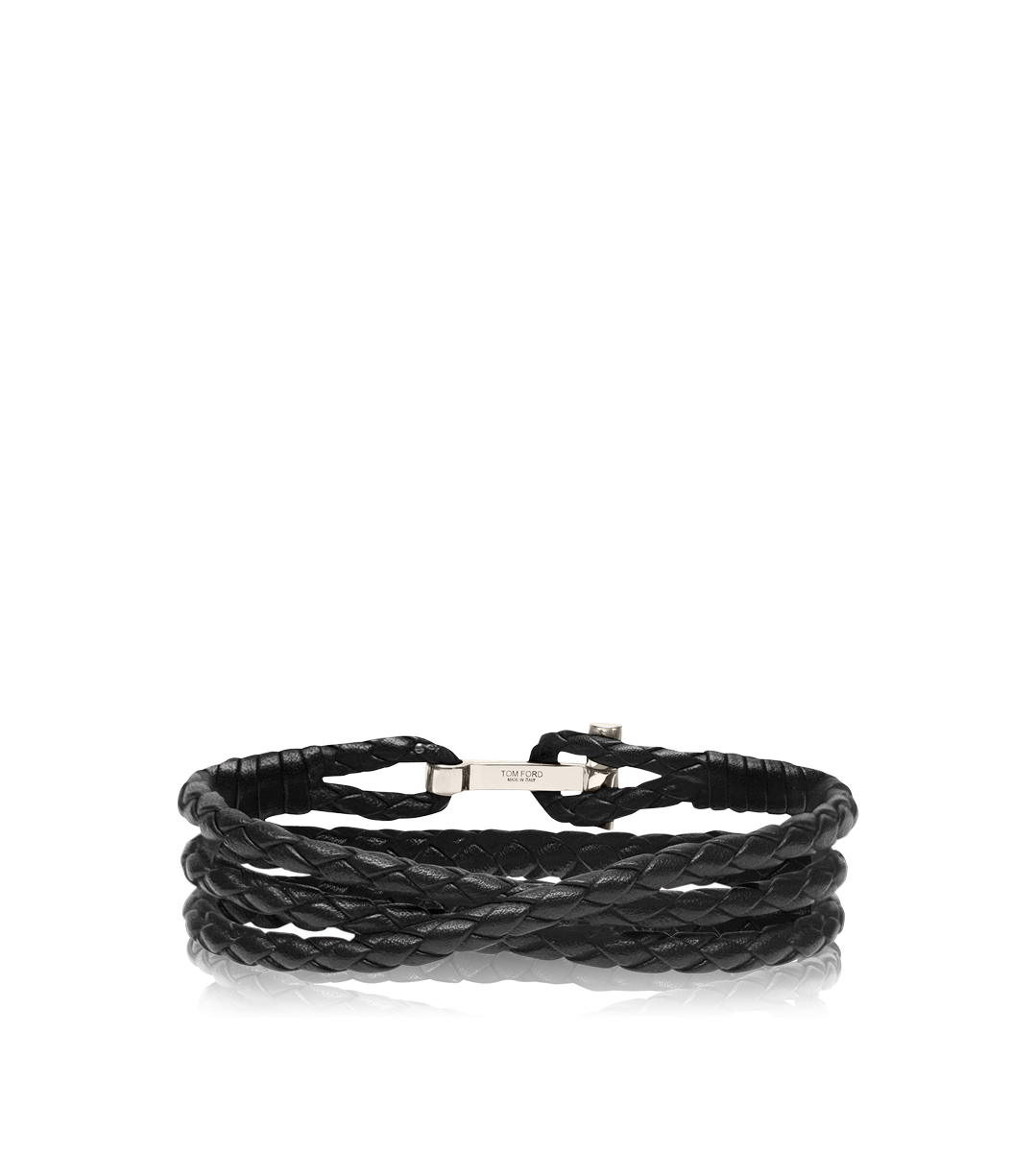 PULSERA T DE CUERO TRENZADO