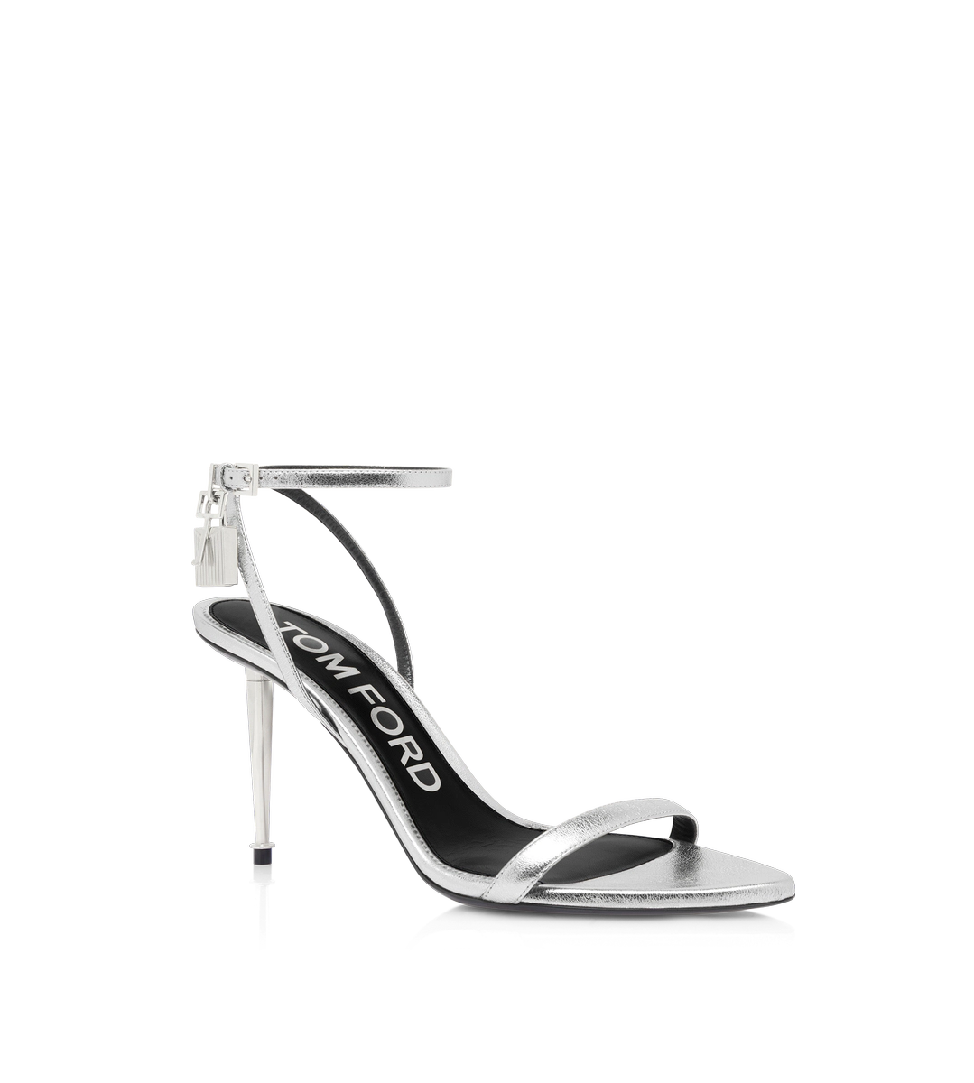 SANDALIA CANDADO DE PIEL NAPA LAMINADA