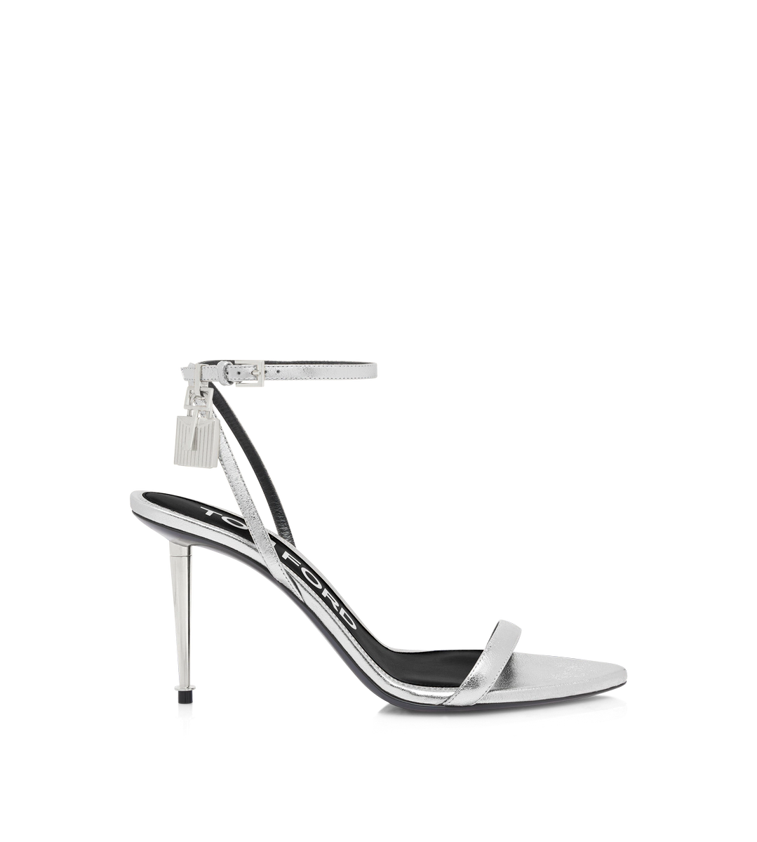 SANDALIA CANDADO DE PIEL NAPA LAMINADA