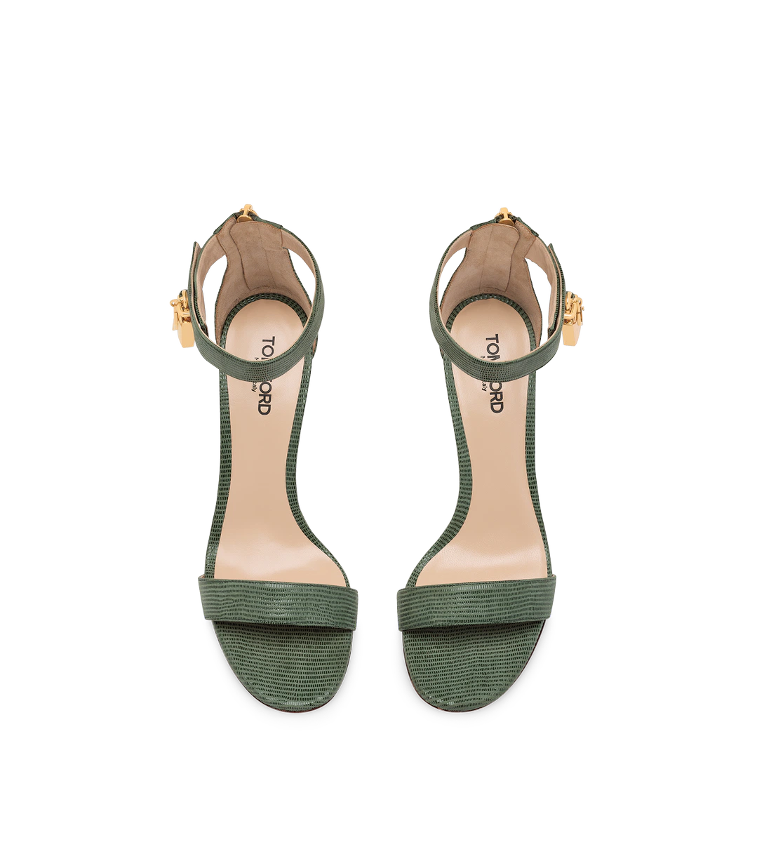 SANDALIA CON CANDADO DE PIEL ANTE EFECTO LAGARTO SANDALIA CON CANDADO DE PIEL ANTE EFECTO LAGARTO