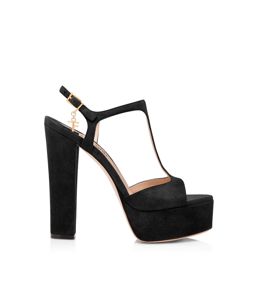 SANDALIA DE PLATAFORMA ANGELINA DE PIEL ANTE