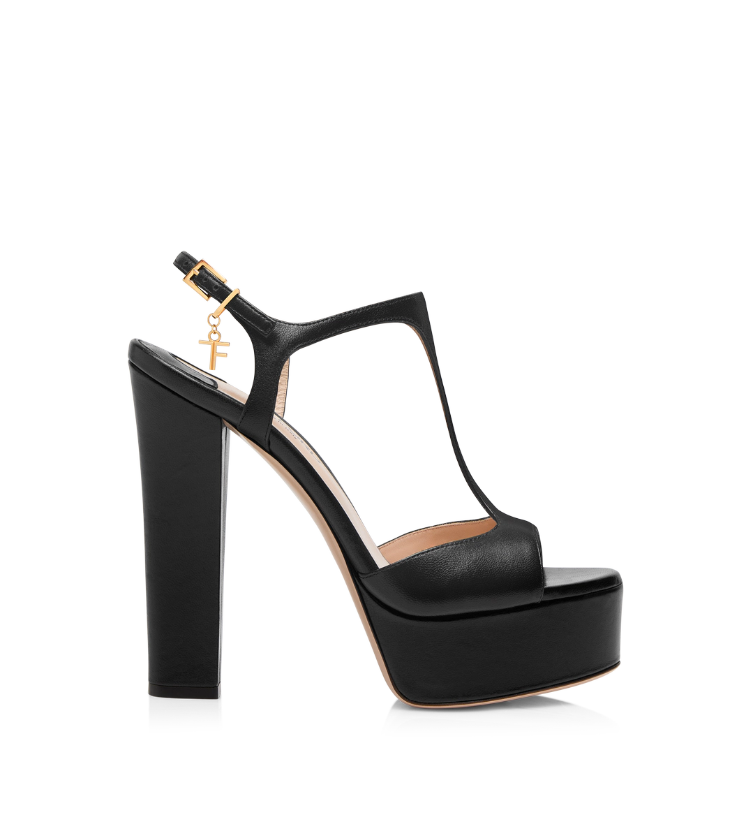 SANDALIA DE PLATAFORMA ANGELINA DE PIEL NAPA