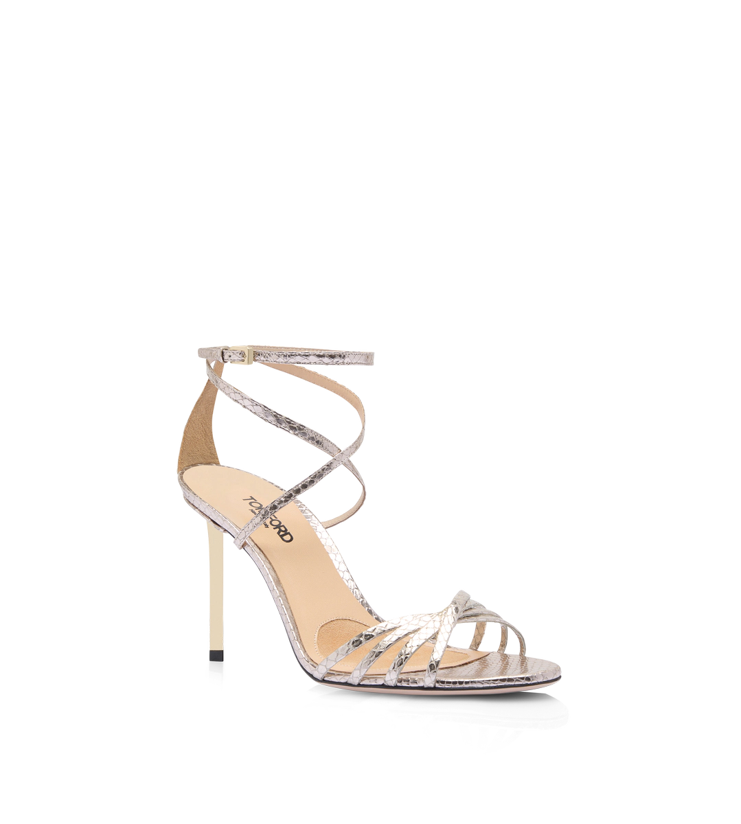 SANDALIA IDA DE PITÓN ESTAMPADO LAMINADO