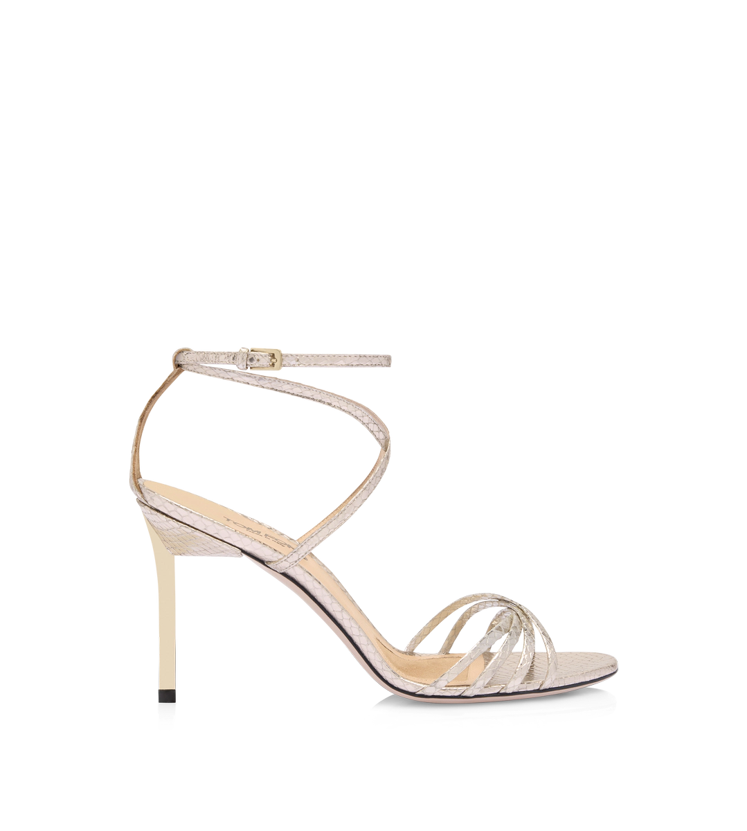 SANDALIA IDA DE PITÓN ESTAMPADO LAMINADO