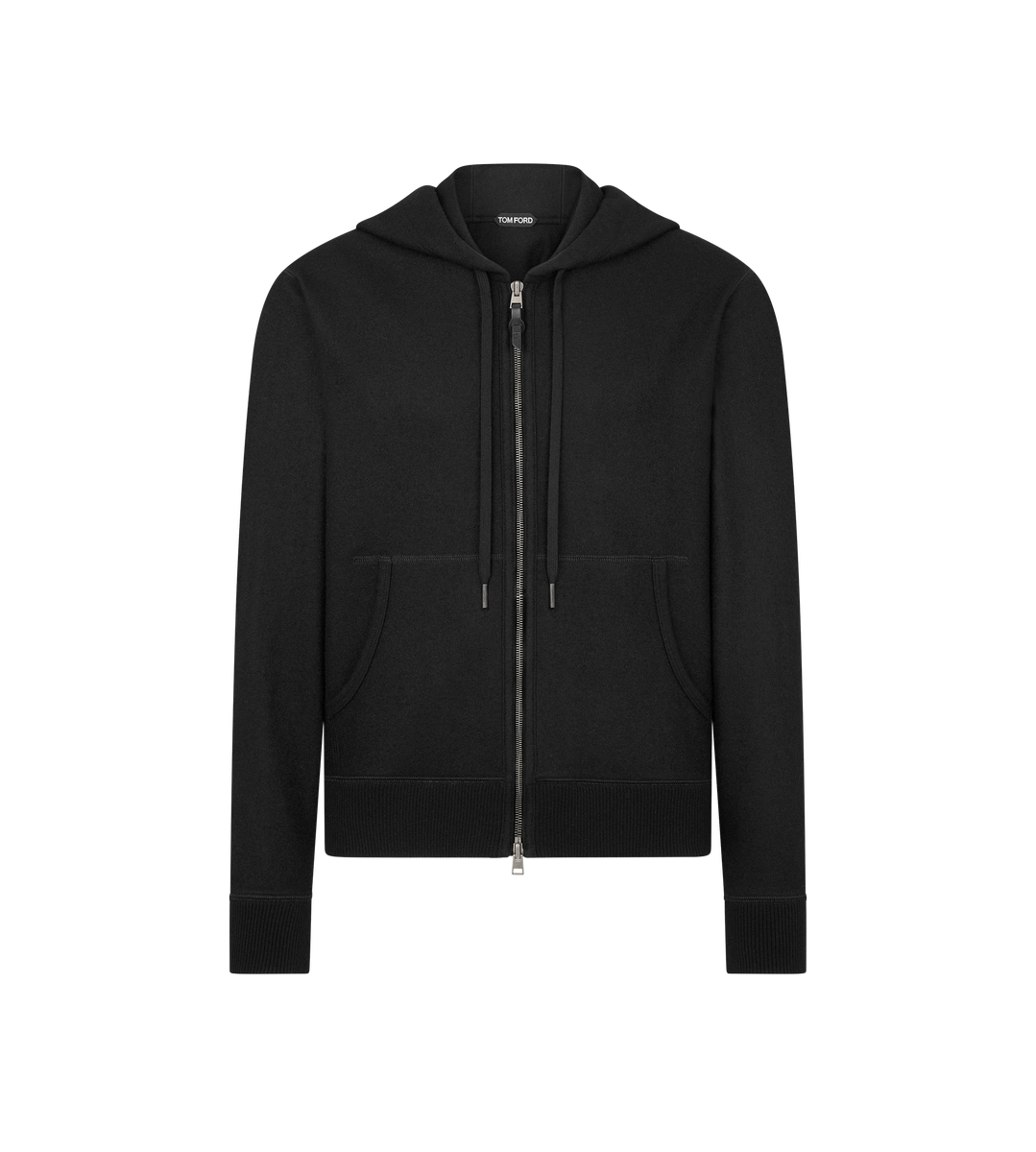 SUDADERA CON CAPUCHA Y CREMALLERA DE CACHEMIRA