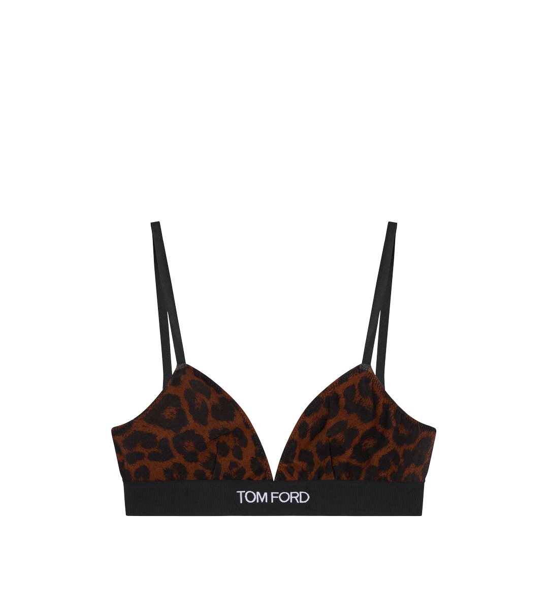 SUJETADOR DE FIRMA MODAL CON ESTAMPADO DE LEOPARDO REFLEJADO