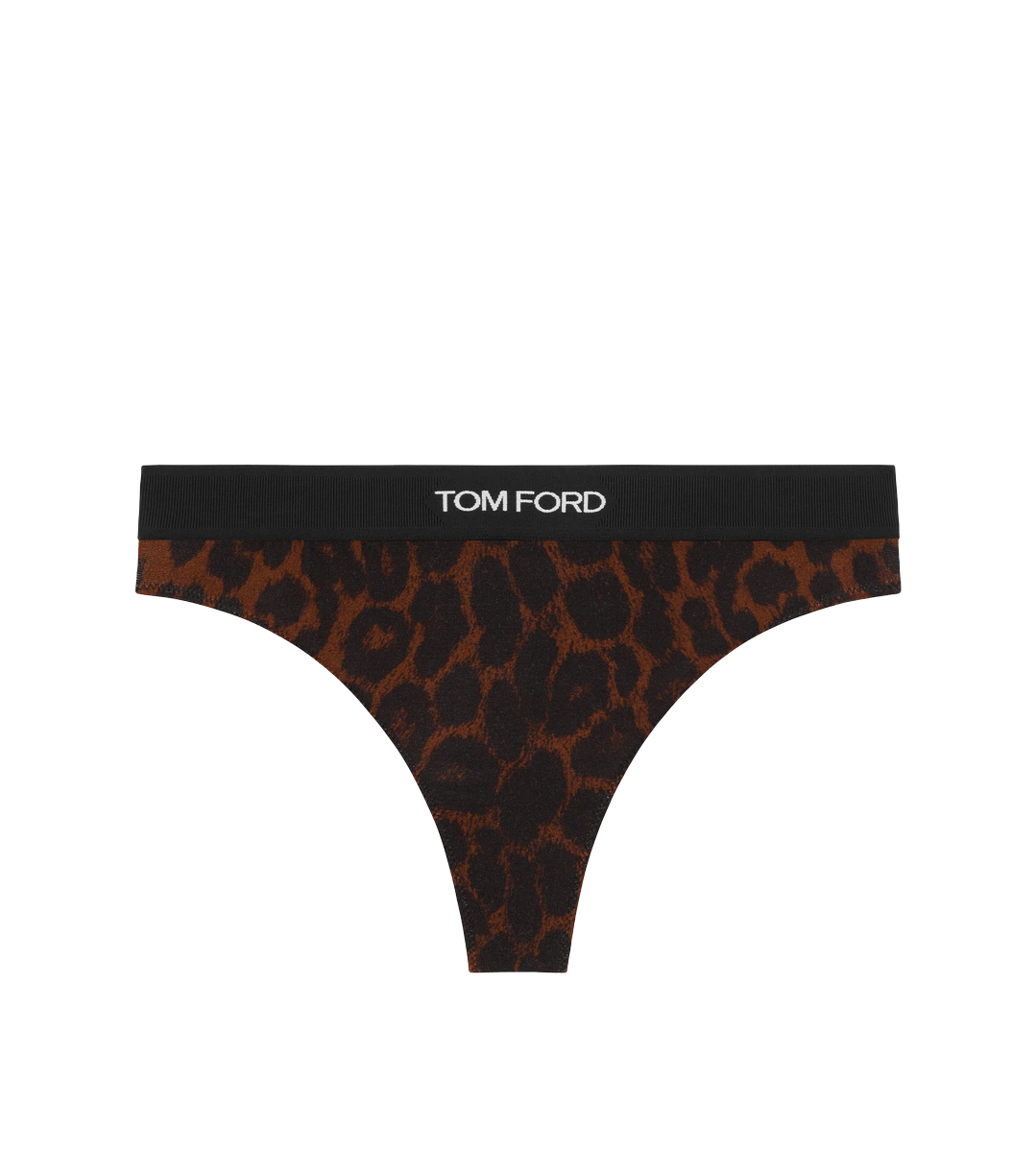 TANGA DE MODAL CON ESTAMPADO DE LEOPARDO REFLEJADO