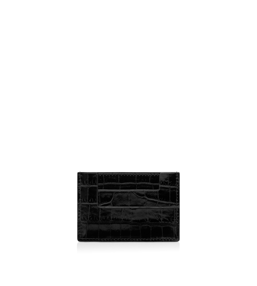 TARJETA TF CLÁSICA DE PIEL DE COCODRILO ESTAMPADA BRILLANTE