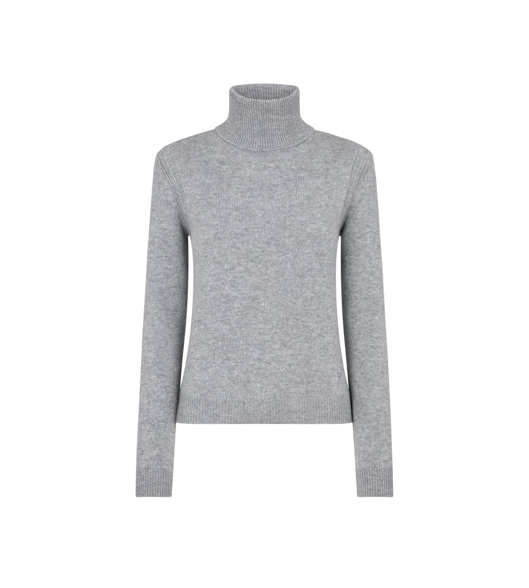 TOP DE CUELLO ALTO DE PUNTO DE CACHEMIRA SUAVE CON HOMBROS