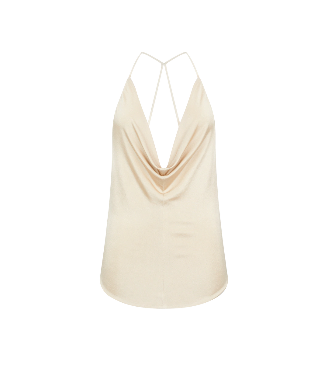 TOP DE JERSEY ELÁSTICO DE VISCOSA DE PUNTO FLUIDO