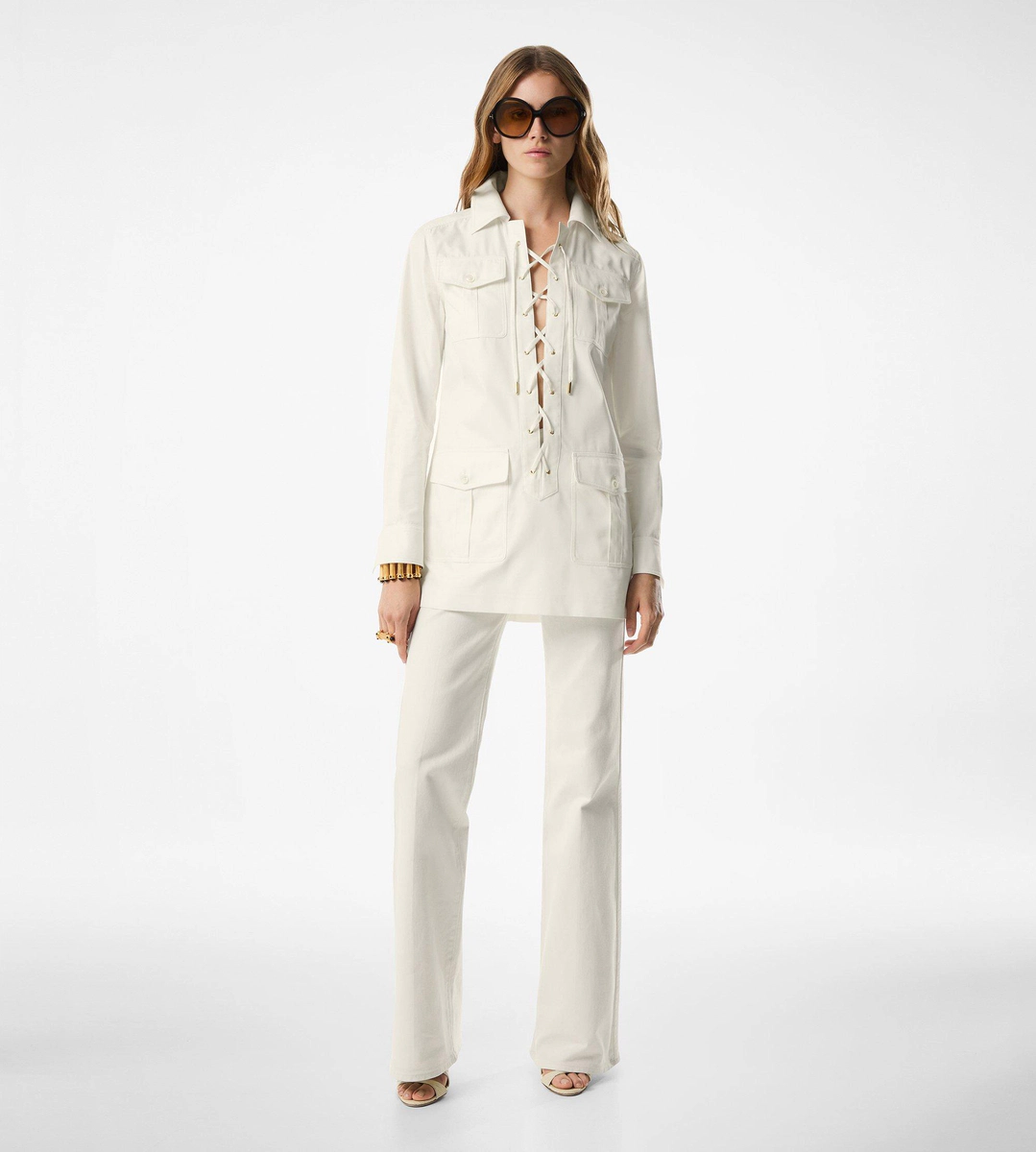 TÚNICA SAFARI CON CORDONES CRUZADOS