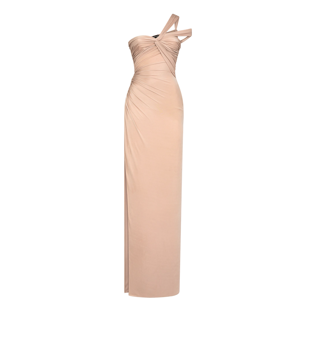 VESTIDO DE NOCHE CON UN HOMBRO GIRO DELANTERO VESTIDO DE NOCHE CON UN HOMBRO GIRO DELANTERO