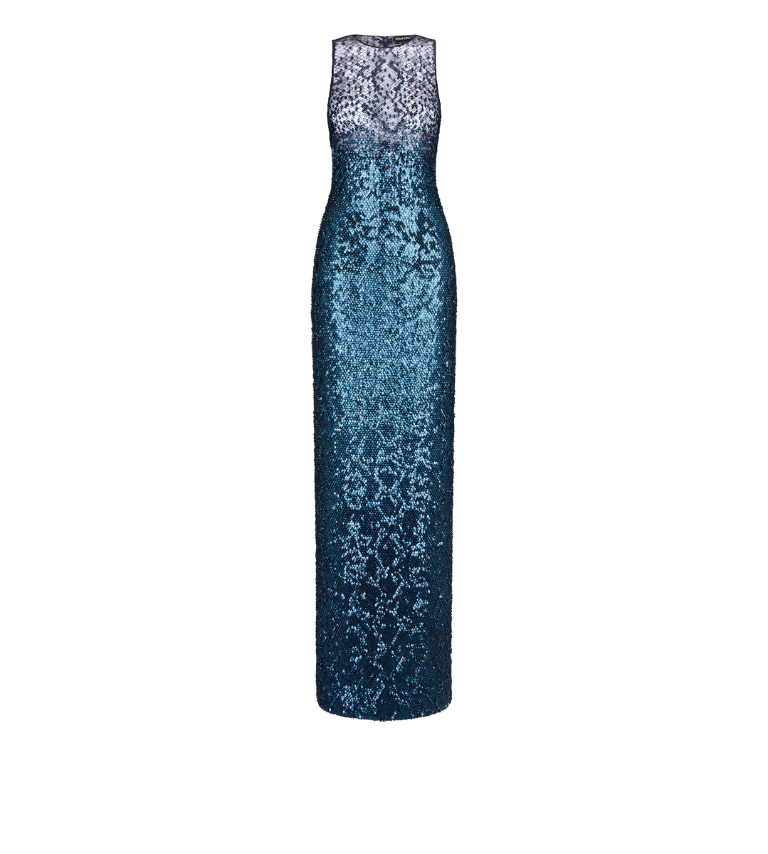 VESTIDO DE NOCHE SIN MANGAS CON EFECTO SERPIENTE BORDADO VESTIDO DE NOCHE SIN MANGAS CON EFECTO SERPIENTE BORDADO