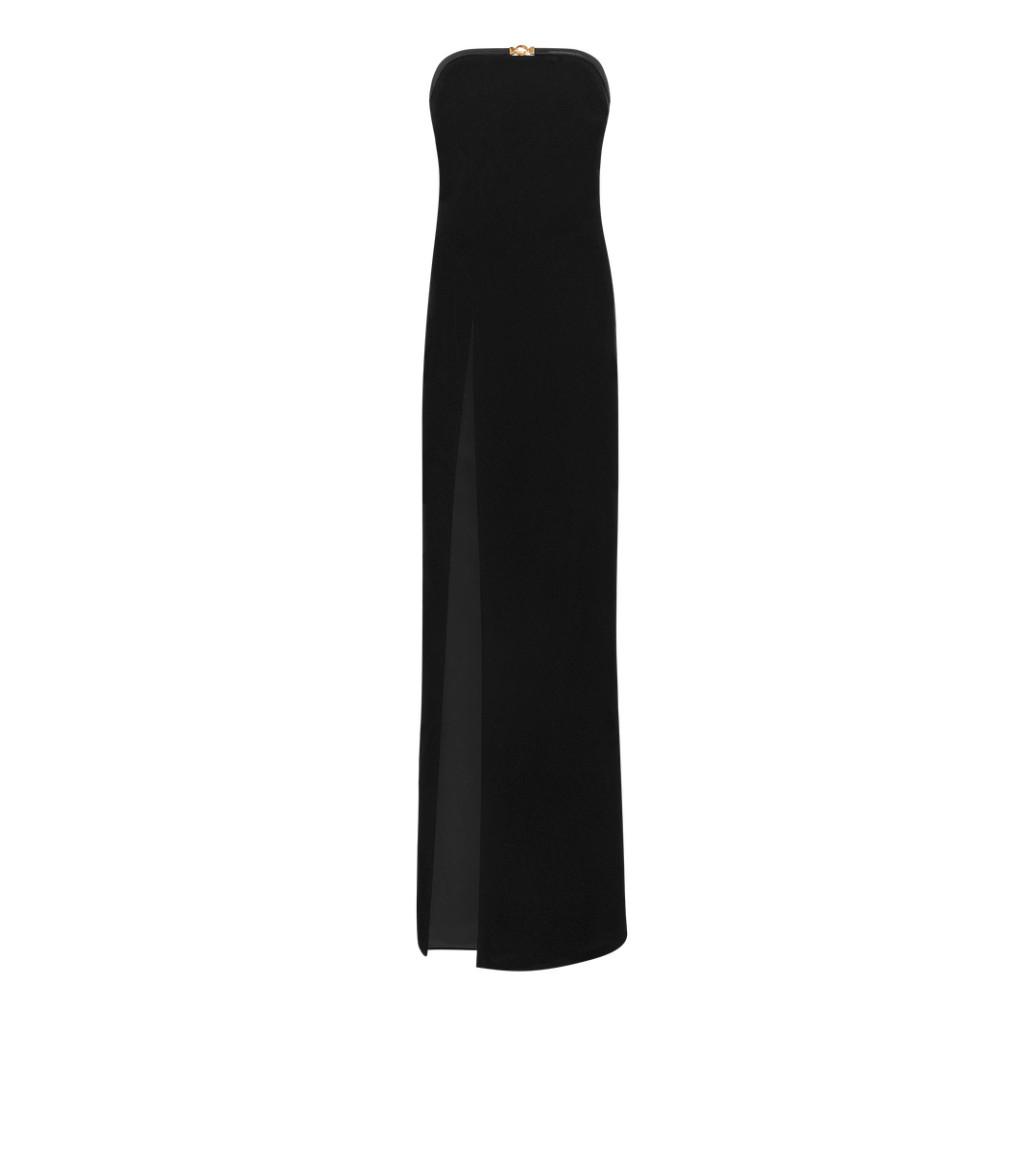 VESTIDO DE NOCHE SIN TIRANTES DE TERCIOPELO ELÁSTICO