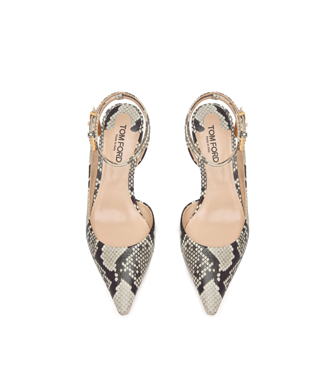 ZAPATO DESTALONADO CON CANDADO DE PITÓN ESTAMPADO ZAPATO DESTALONADO CON CANDADO DE PITÓN ESTAMPADO